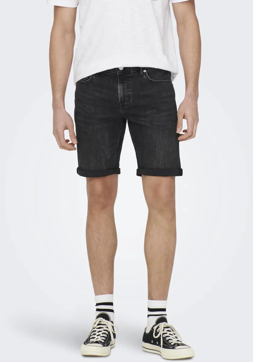 

Джинсовые шорты ONLY & SONS "ONSPLY LIGHT BLUE 5189 SHORTS DNM NOOS", черный