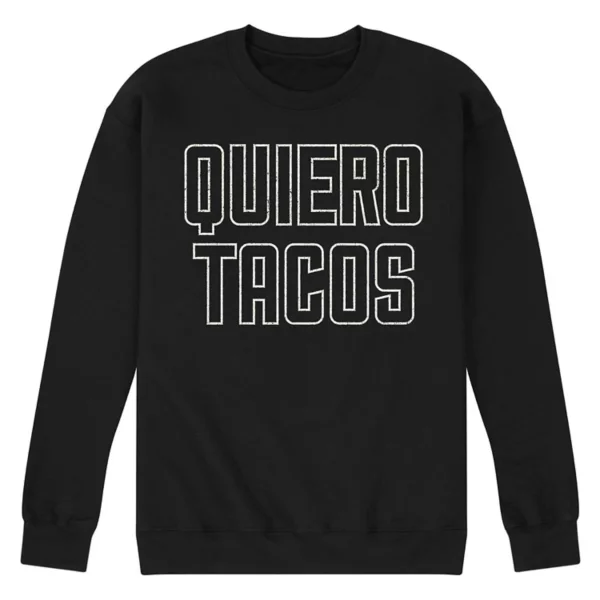 

Мужская флисовая толстовка quiero tacos Licensed Character, черный