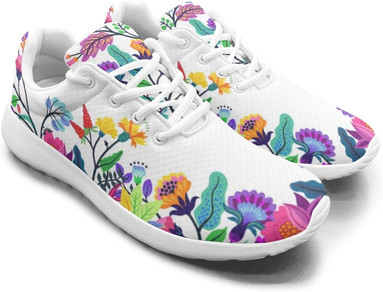 

Мужские кроссовки с тропическими цветами, легкие с сеткой, повседневные кеды для женщин, с нескользящей подошвой, шнуровкой и дышащим спортивным дизайном Ukoyhga, белый/синий/зеленый/фиолетовый