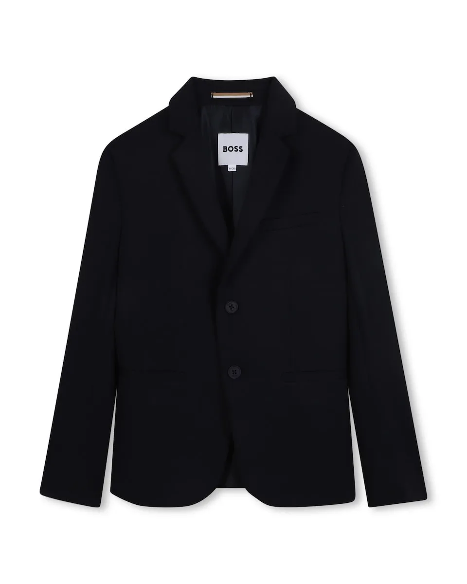 

Детская куртка синего цвета с длинными рукавами Boss Kidswear, темно-синий