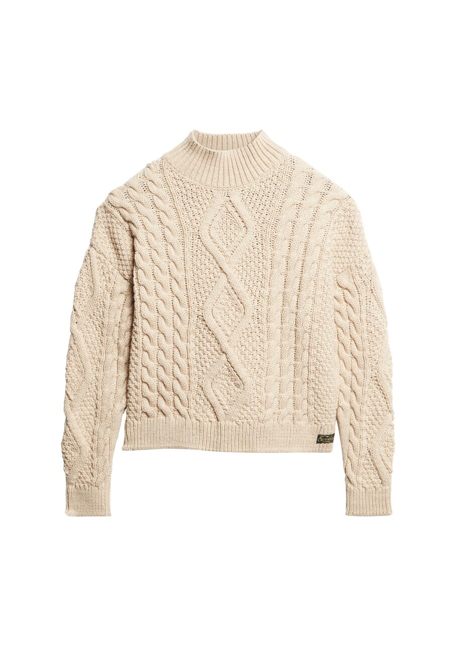 

Тонкий вязаный свитер Superdry Sweater, экрю