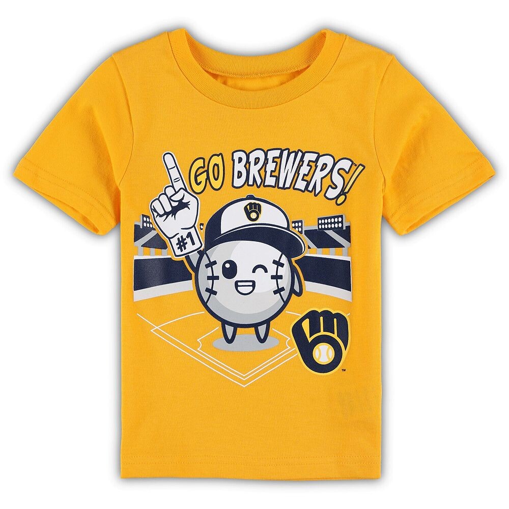 

Золотая футболка для мальчика Milwaukee Brewers Ball Boy для малышей Outerstuff, цвет Brw Gold
