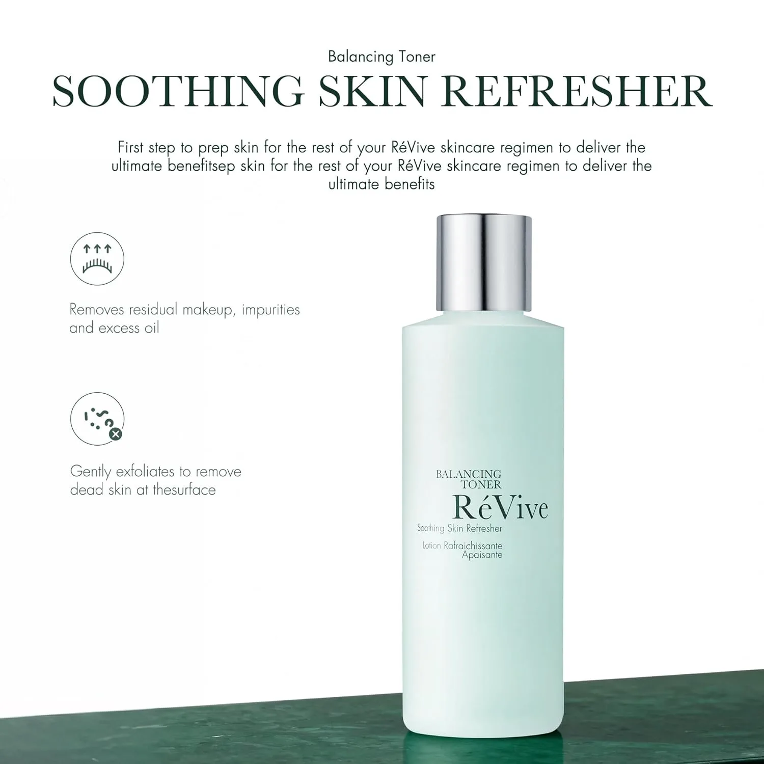 RéVive Balancing Face Toner - успокаивающий тоник и средство для снятия макияжа - мягко отшелушивает кожу для более гладкой и упругой текстуры - обогащен экстрактом цветков ромашки (177 мл) — фото 4