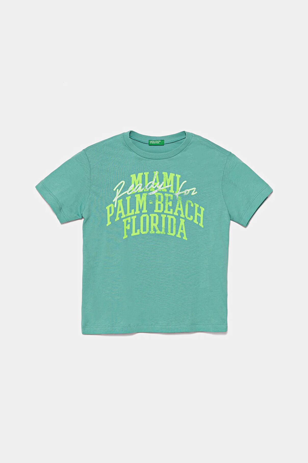 

Футболка из хлопка для детей United Colors Of Benetton, бирюзовый