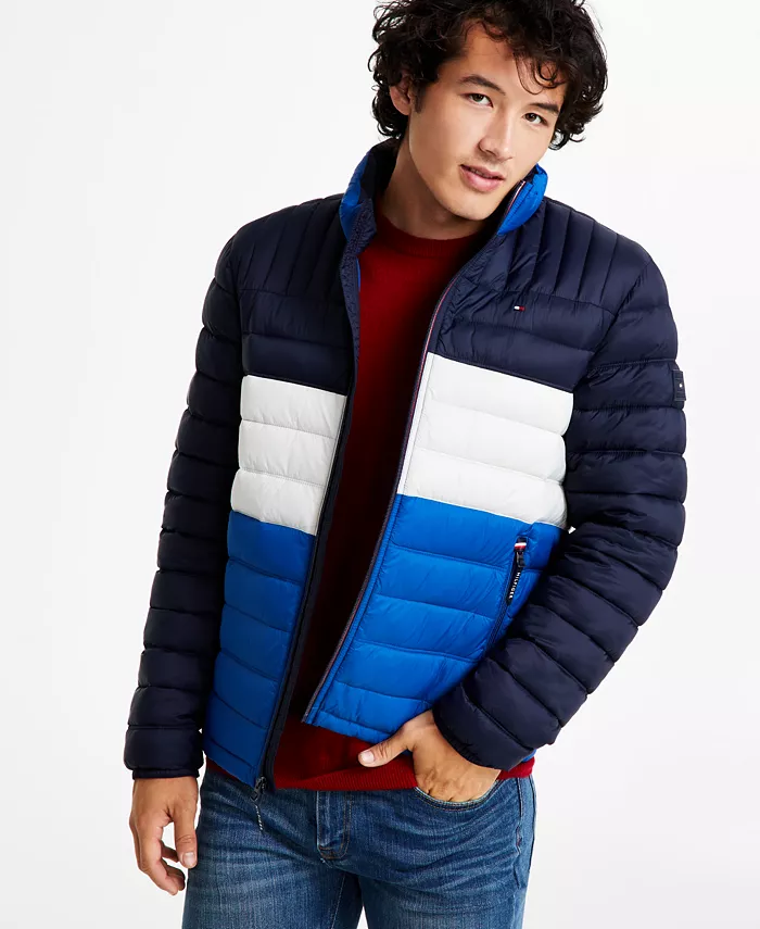 

Мужская утепленная стеганая куртка-пуховик Packable Quilted Puffer Jacket Tommy Hilfiger, синий