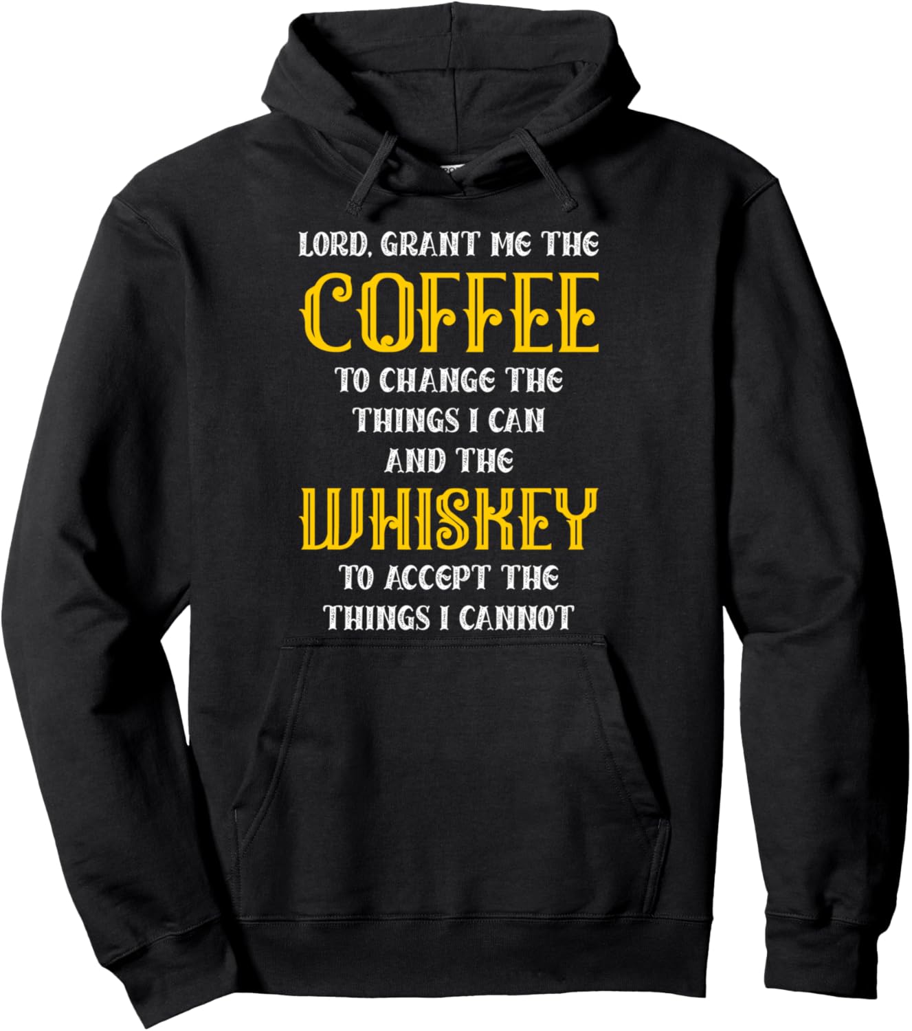 

Худи Lord Grant Me Coffee And Whiskey Coffee And Whiskey Go Great With Our Gear, черный