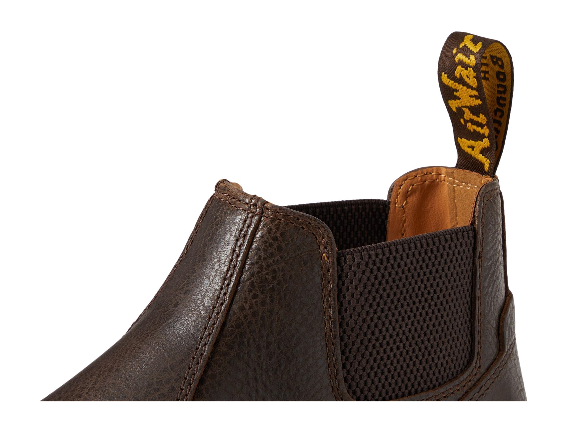 Ботинки челси Dr. Martens 2976 Lo кожаные с контрастной строчкой, темно-коричневые — фото 2