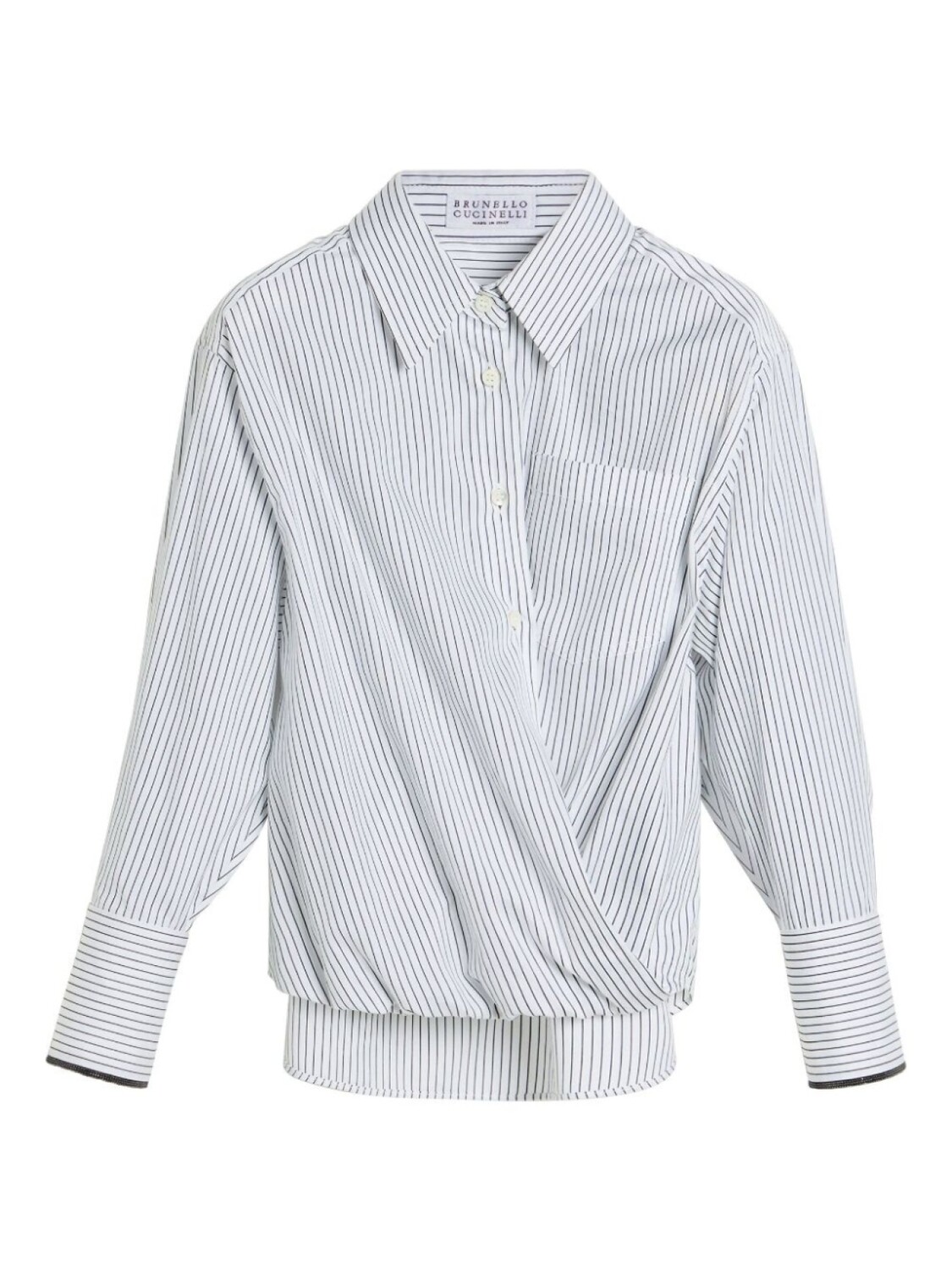 

Brunello Cucinelli Kids поплиновая рубашка, белый