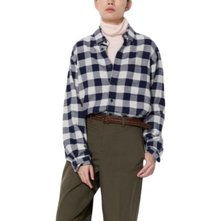 Рубашка унисекс серая Uniqlo, серый — фото 3