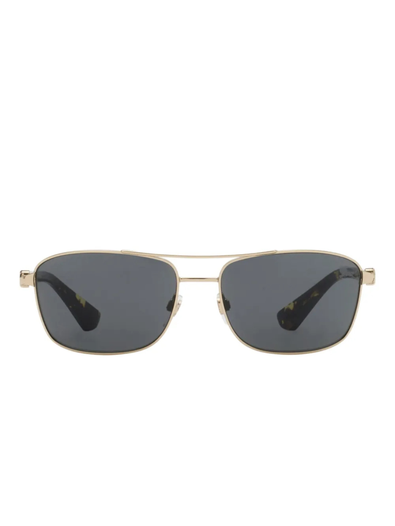

Burberry metal-frame rectangular солнцезащитные очки, золотой