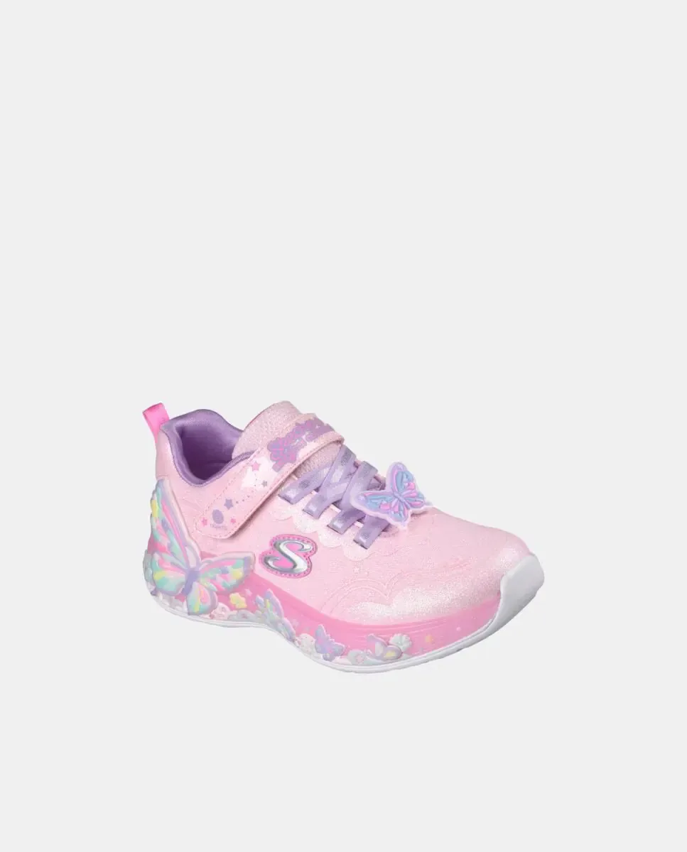 Депортиво светит дизайн бабочки Skechers, бледно-розовый — фото 4