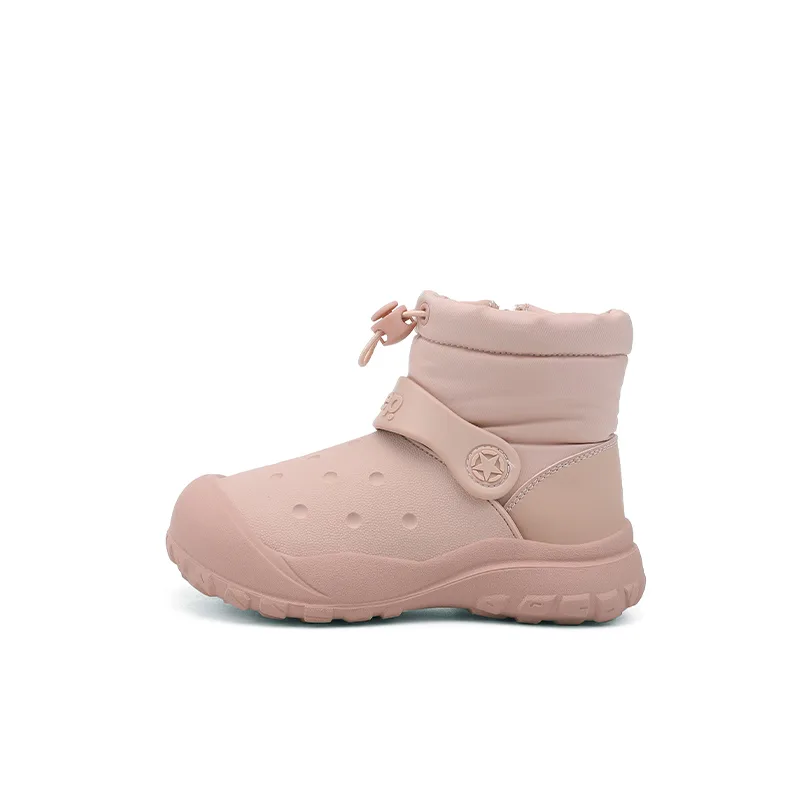 Детские зимние ботинки mid top с противоскользящей подошвой, водонепроницаемые, утепленные Jeep, розовый-Fleece-Lined
