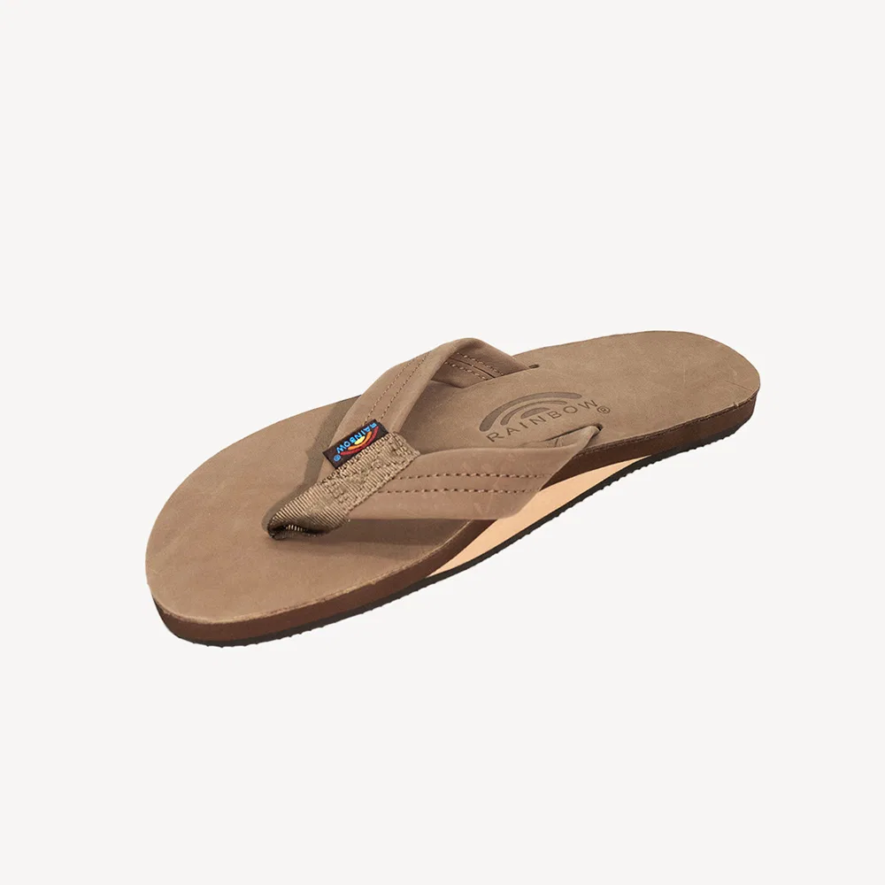 Мужские тёмно-коричневые вьетнамки Single Layer от Rainbow Sandals — фото 3