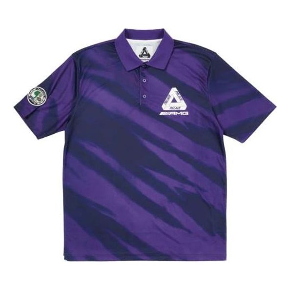 

Футболка PALACE SS21 x AMG Crossover Polo Purple Triangle Logo Tie Dye Short Sleeve Polo Shirt Unisex, фиолетовый