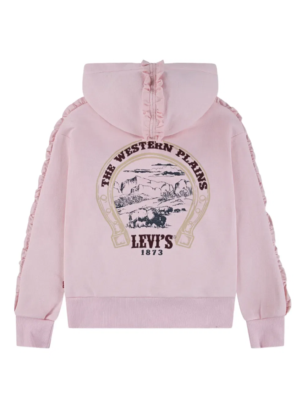 Худи с графическим принтом и оборками Levi'S Kids, розовый — фото 2