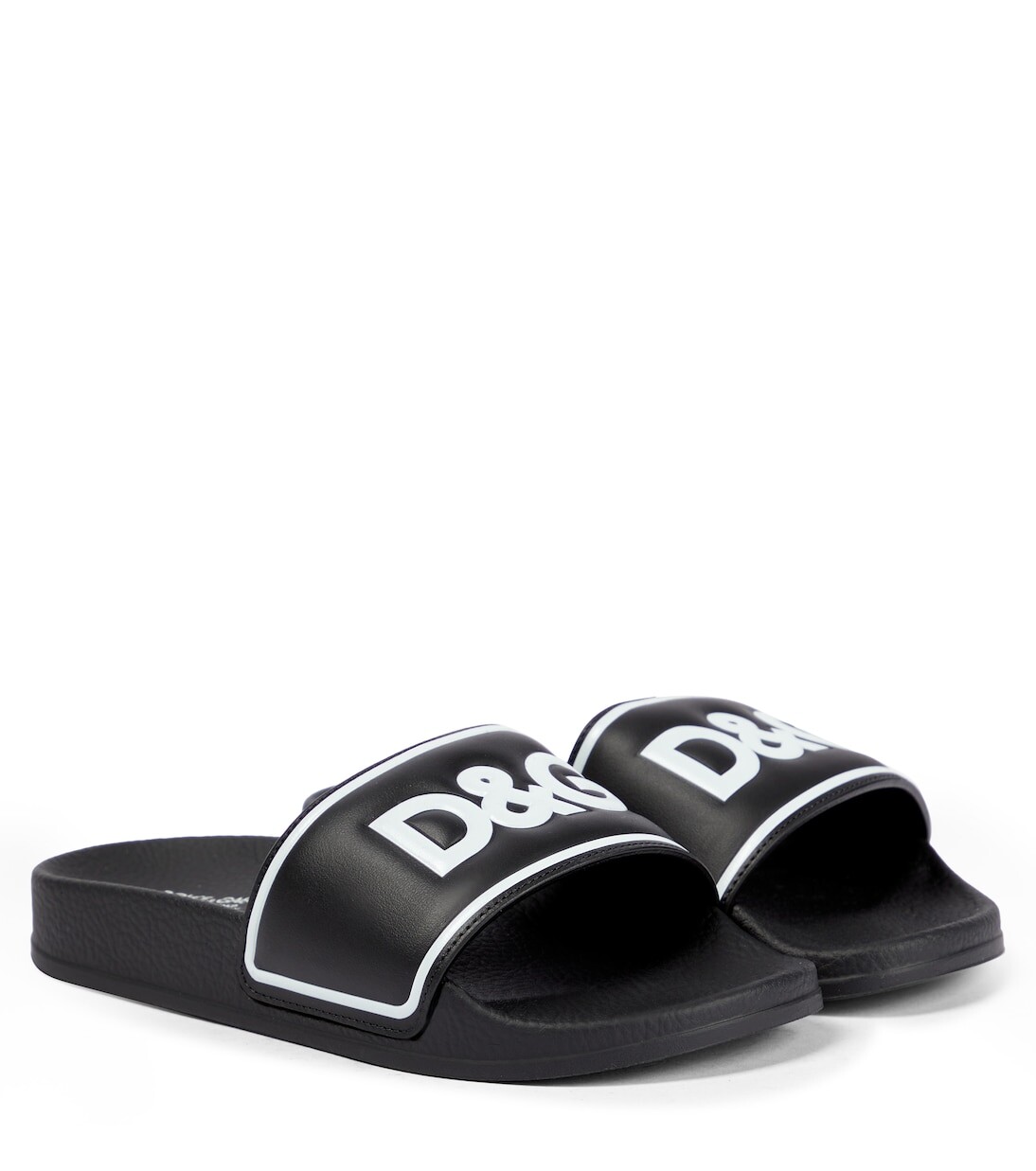 

Резиновые шлепанцы с логотипом Dolce&Gabbana Kids, мультиколор