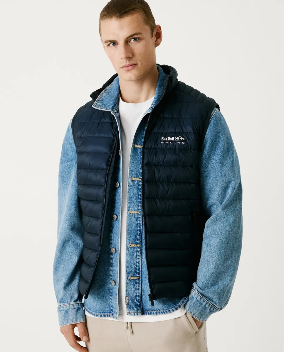 

Мужской стеганый жилет с застежкой-молнией Pepe Jeans, тёмно-синий