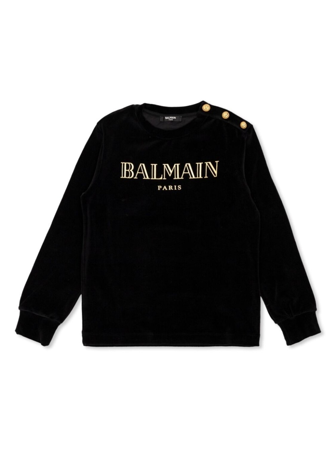 

Balmain Kids хлопковая толстовка с логотипом, черный