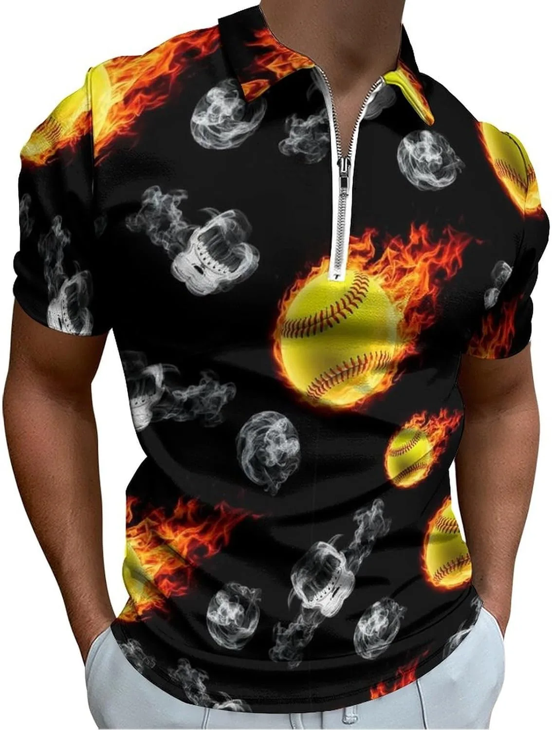 

Мужская поло с коротким рукавом и молнией PPIKTC