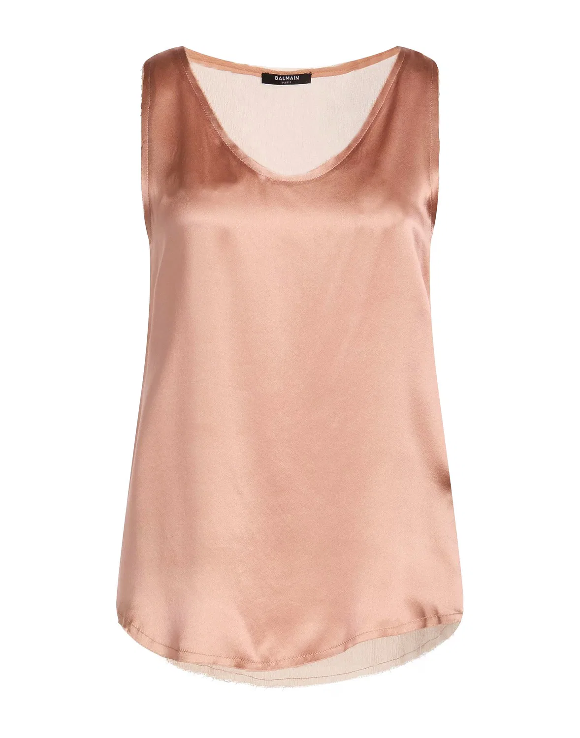 Топ из сатина Balmain Antique rose