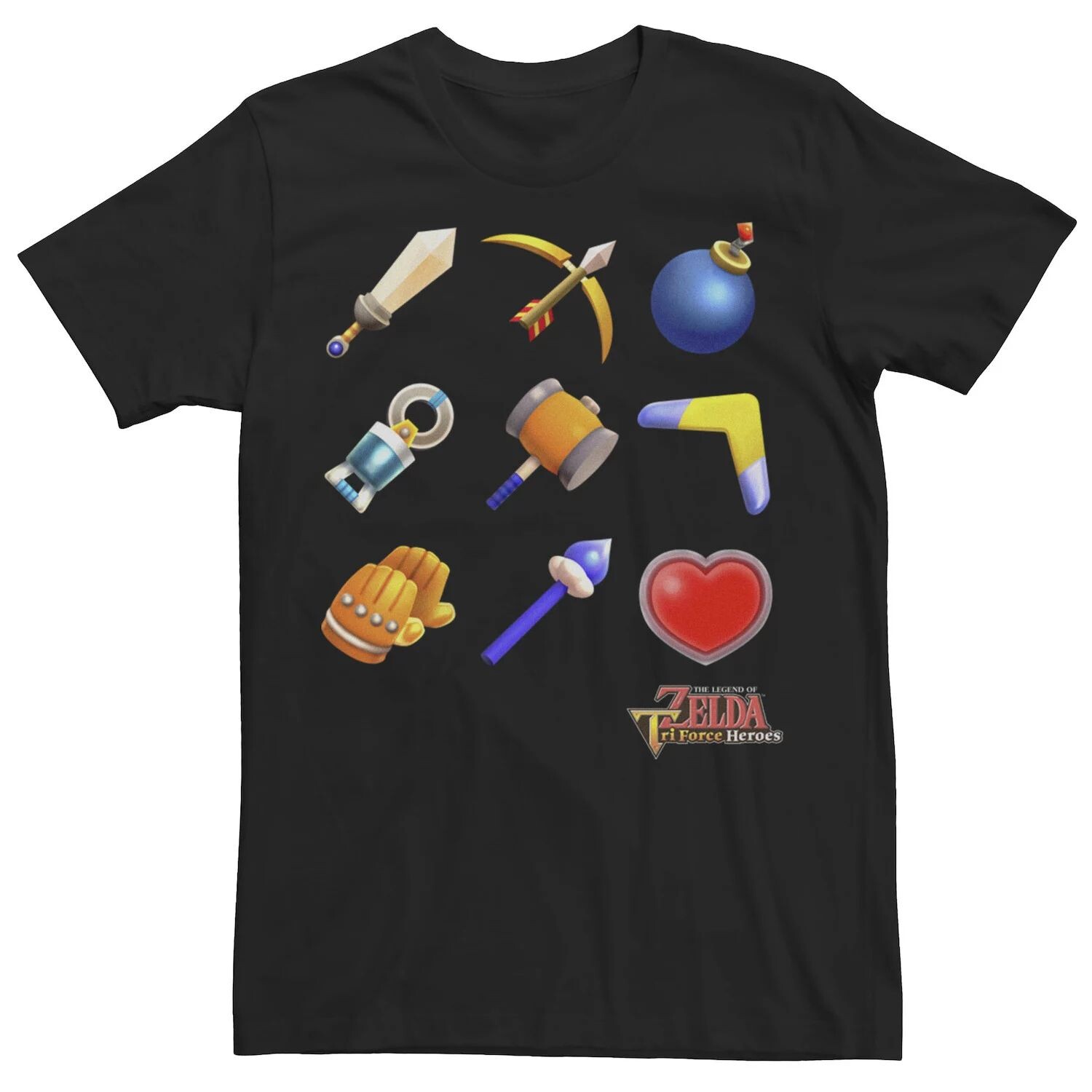 

Мужская футболка The Legend Of Zelda Triforce Heroes Items Licensed Character