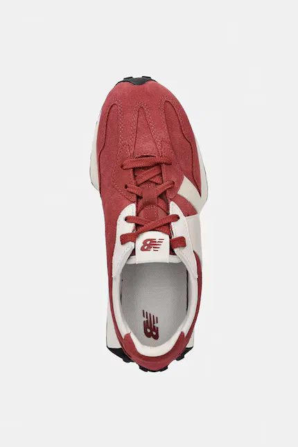 Кроссовки детские 327 замшевые New Balance, синий — фото 4