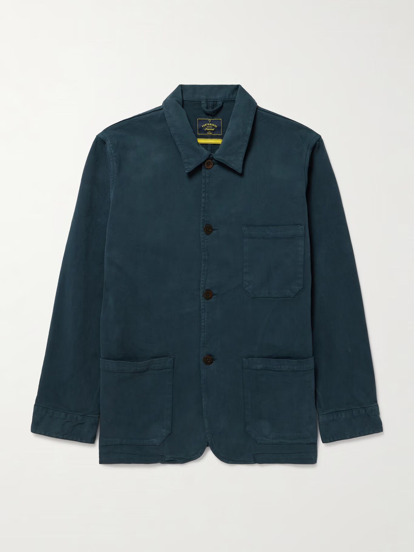 

Рубашка Labura из хлопкового твила стретч PORTUGUESE FLANNEL, темно-синий