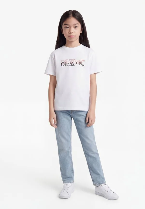 Большая книжная футболка с принтом Off-White, White