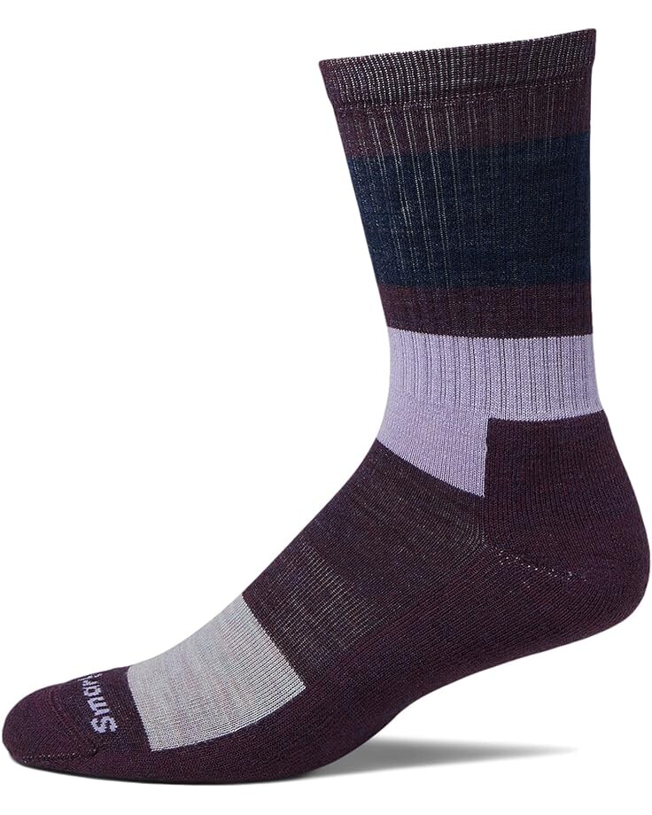 

Носки Smartwool Everyday Blocked Stripe Crew Socks, цвет Purple Iris