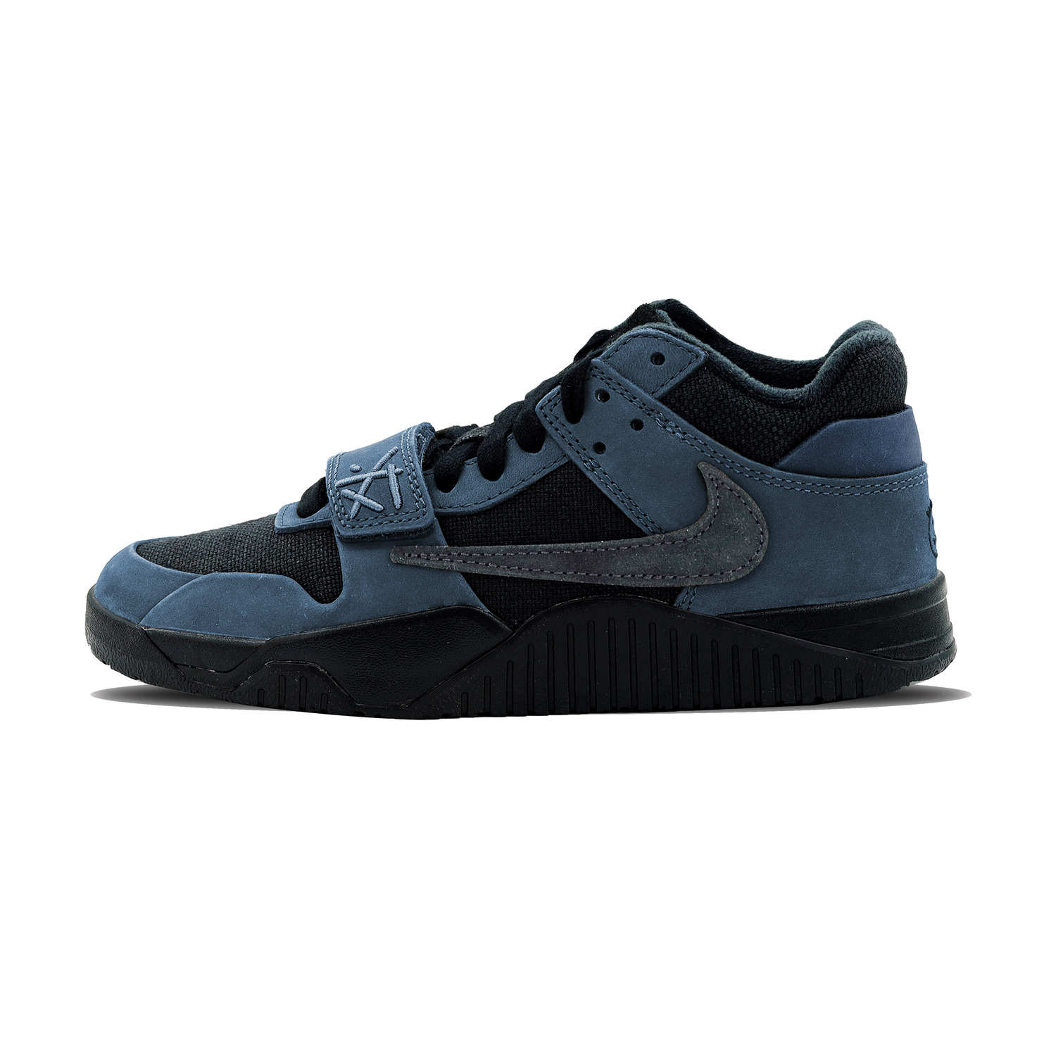 

Jordan Трэвис Скотт x Jumpman Jack нескользящие баскетбольные кроссовки с амортизацией низкие унисекс синий черный, цвет Blue Black-Dust Bag Not Included