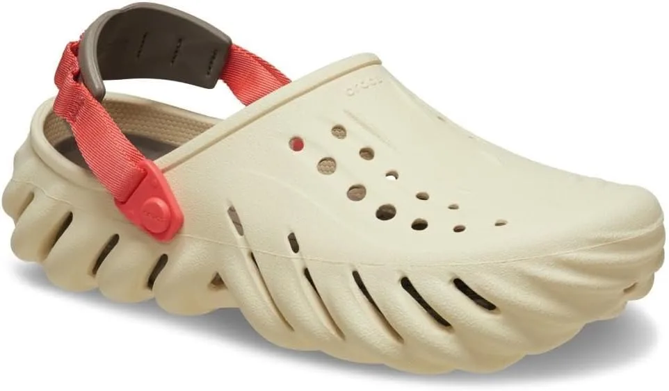 Сабо Crocs Unisex Echo Clogs Wooden Shoes, белый — фото 2