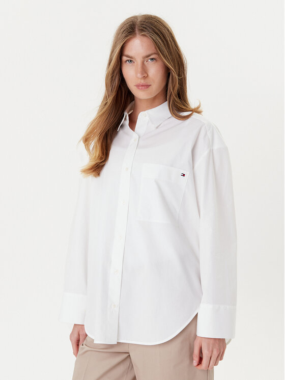 

Рубашка relaxed fit New Easy WW0WW45892 Tommy Hilfiger, белый
