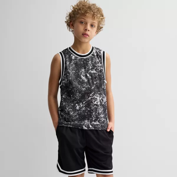 

Баскетбольная майка для мальчиков 8-20 лет Tek Gear, цвет marble dye gray