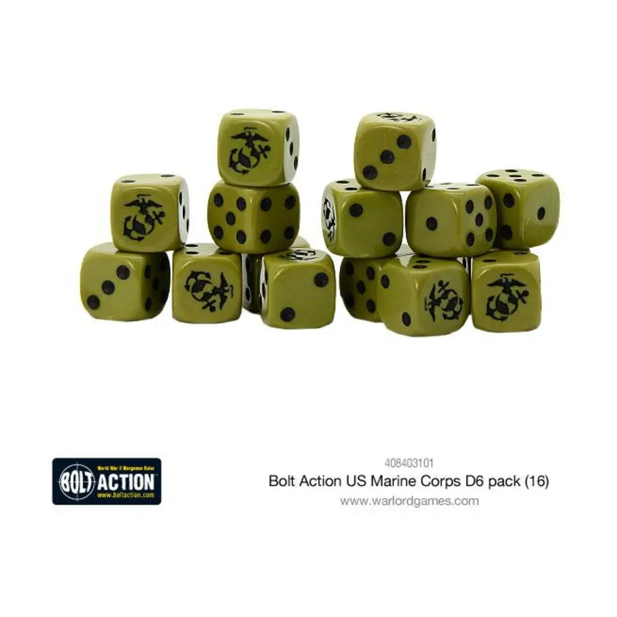 

Пакет D6 — Корпус морской пехоты США (16), Bolt Action - Core & Assorted
