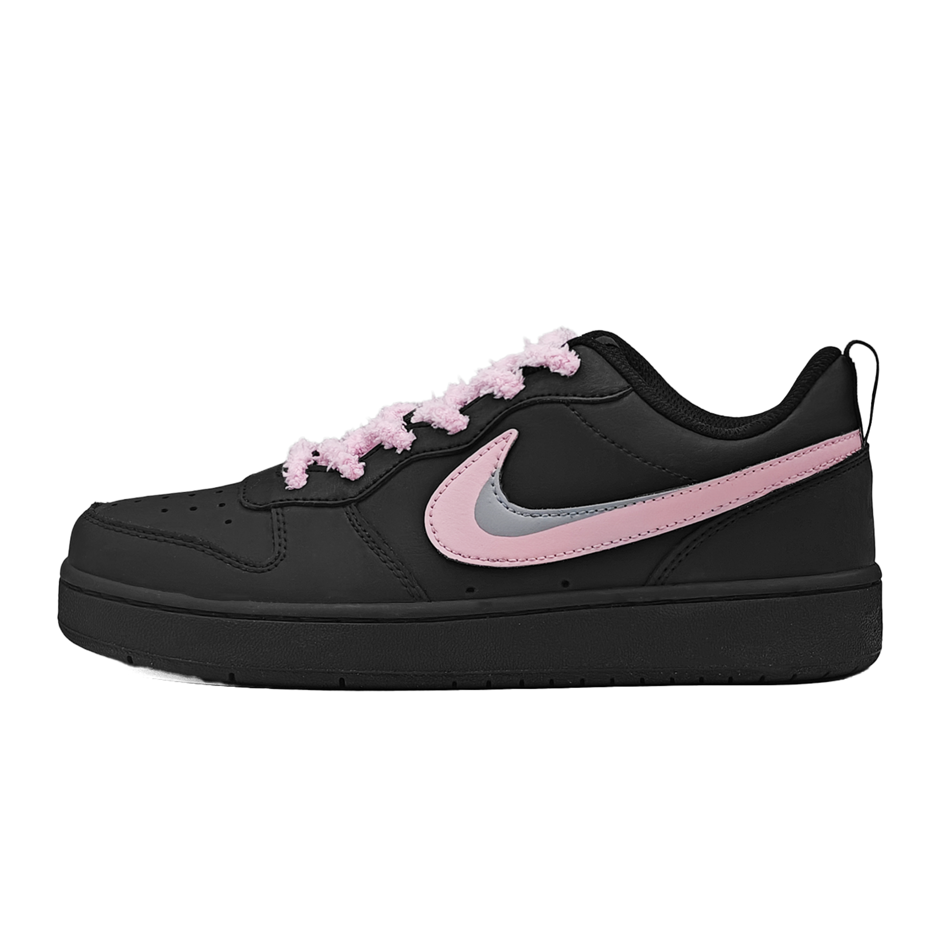 

Nike Court Borough 2 Clear Jasmine нескользящие легкие амортизирующие низкие детские скейтбординг кроссовки Pink Kids'