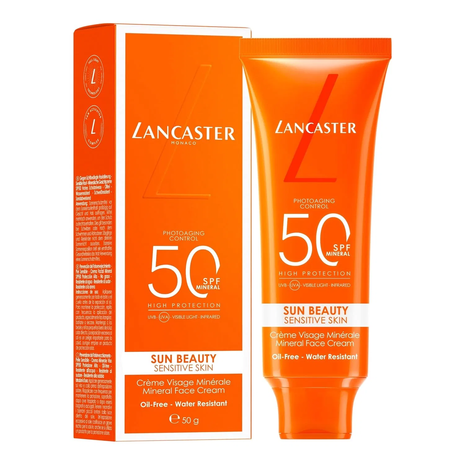 Солнцезащитный крем для лица «Sun Beauty Sensitive Skin Mineral» SPF50 от Lancaster, 50 мл Lancaster — фото 2