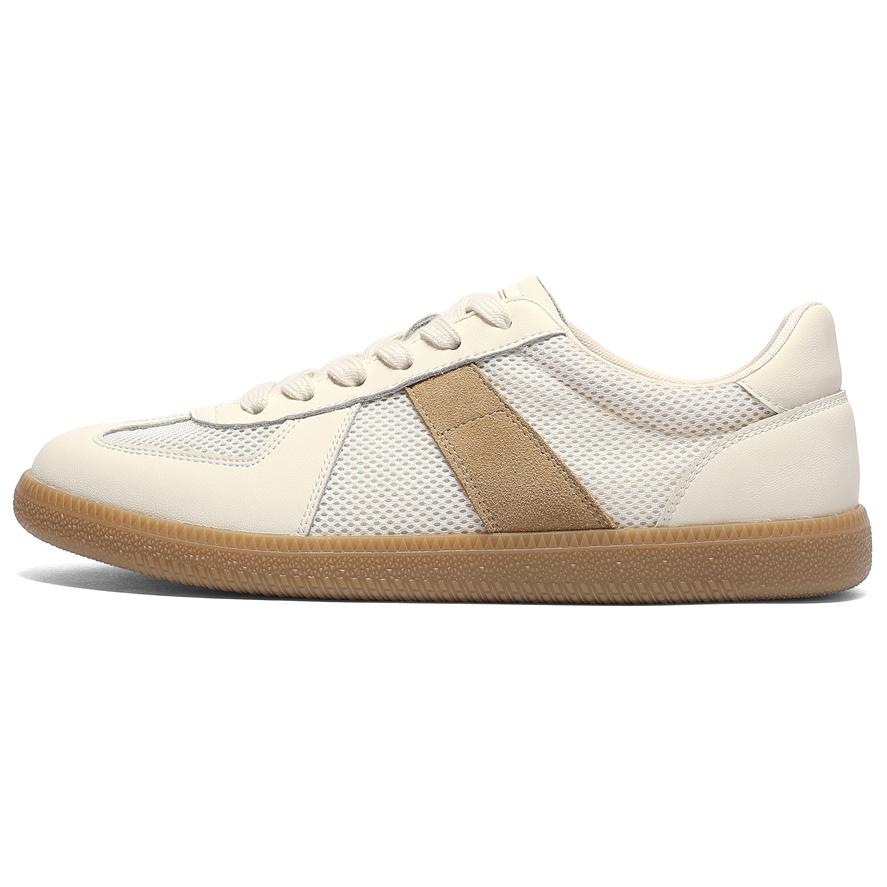 

Senda Скользоустойчивые мужские скейтерские кеды низкие бело-коричневые, цвет White Brown