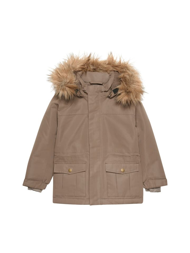 

Зимняя куртка enfant Winterjacke ENJacket 240149 Winterjacke mit Fellimitat-Kapuze, коричневый