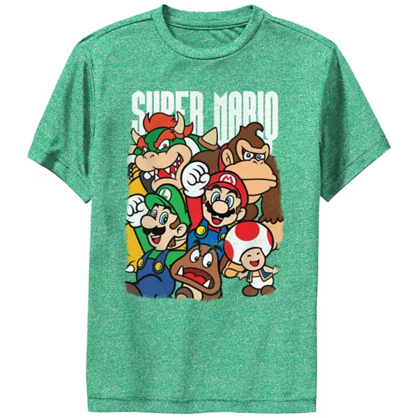 

Футболка с принтом Super Mario Bros для мальчиков 8-20 лет Licensed Character, цвет kelly heather