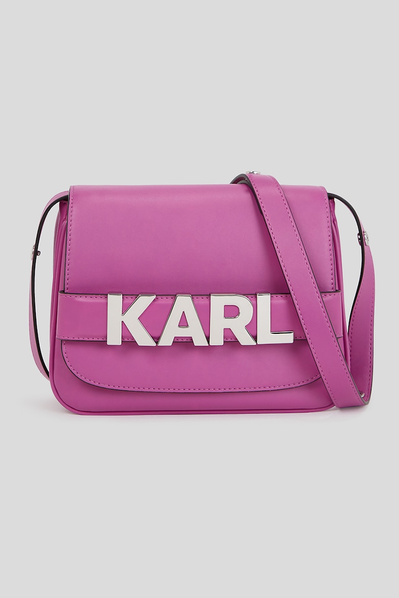 

Кожаная сумка K/Letters Karl Lagerfeld, фиолетовый