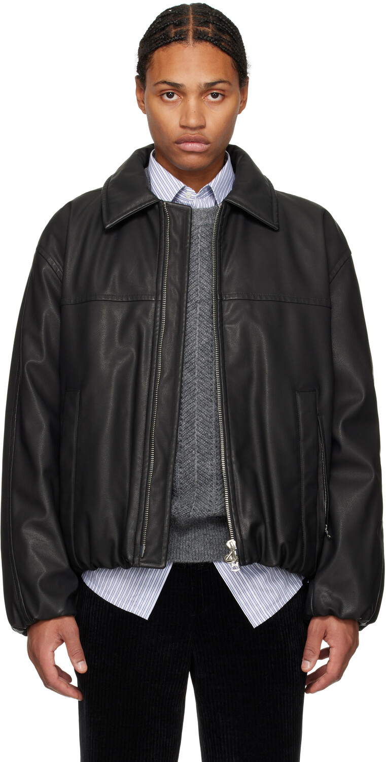 

Утепленная куртка из искусственной кожи Solid Homme
