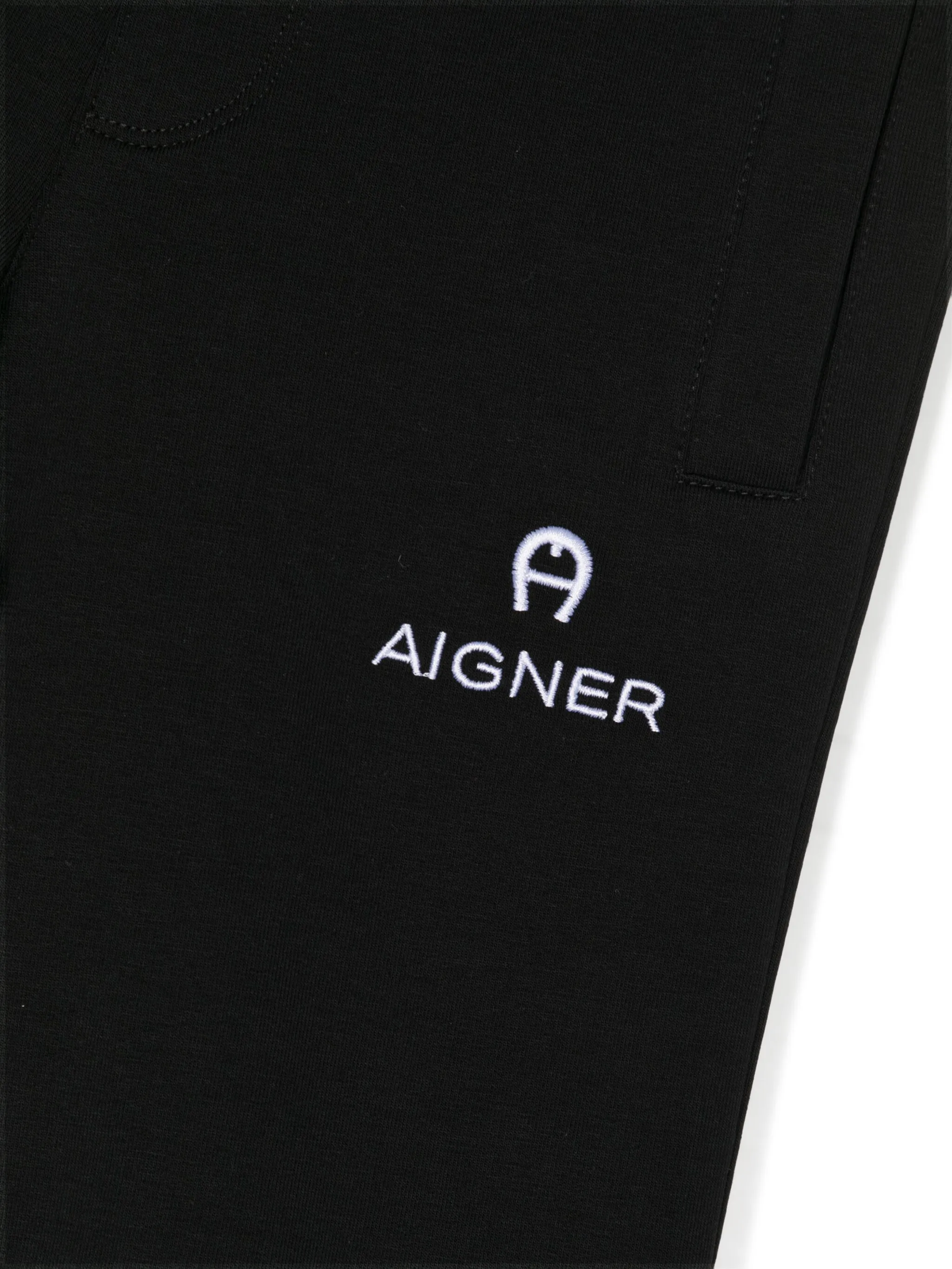 Шорты с вышитым логотипом Aigner Kids, черный — фото 3