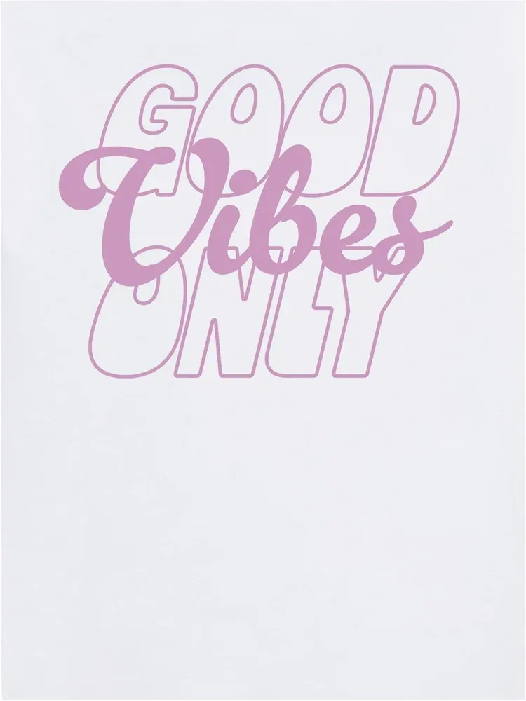 Футболка с принтом Good Vibes Only Mister Tee, белый — фото 3