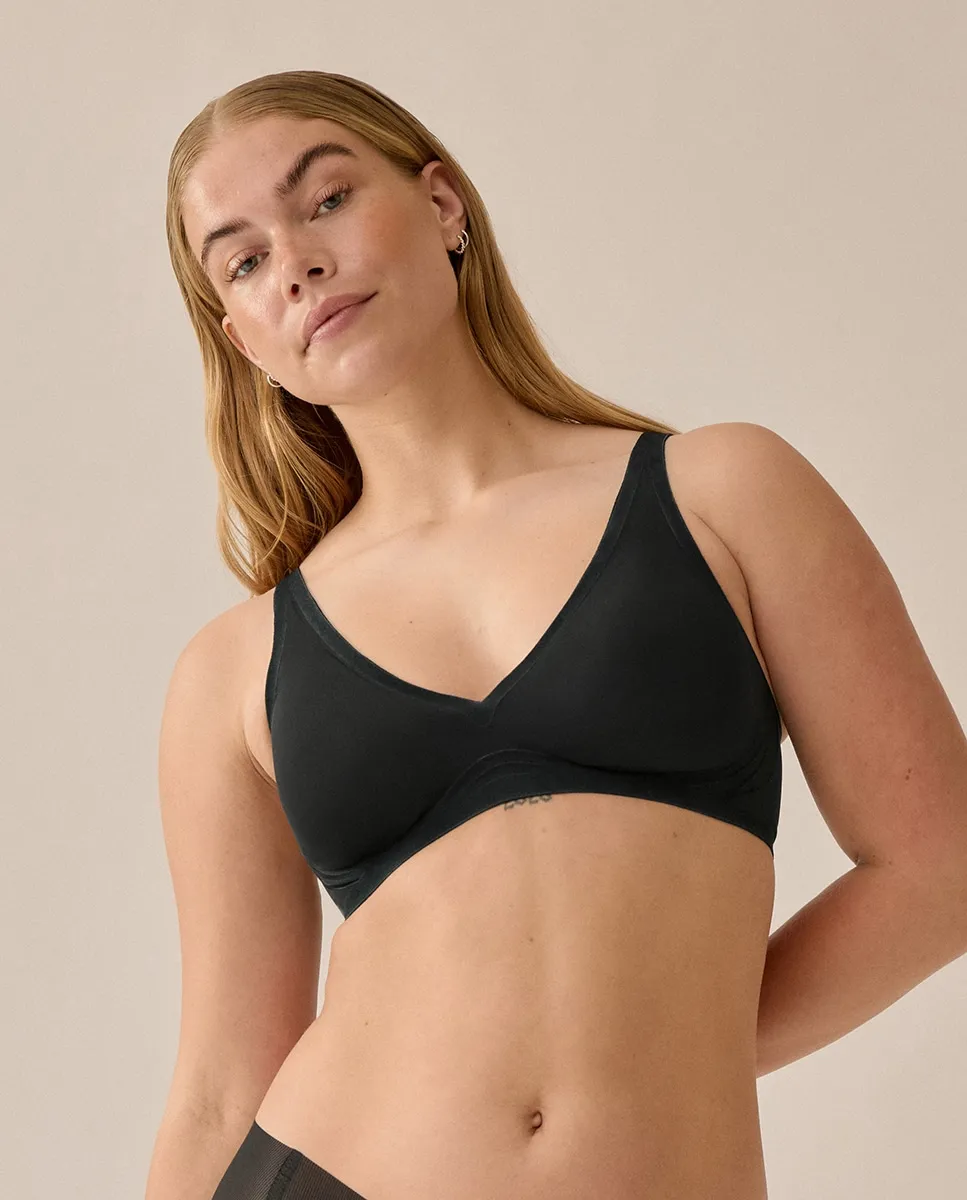 

Бюстгальтер без косточек, размер футболки, многофункциональный Naturana, черный