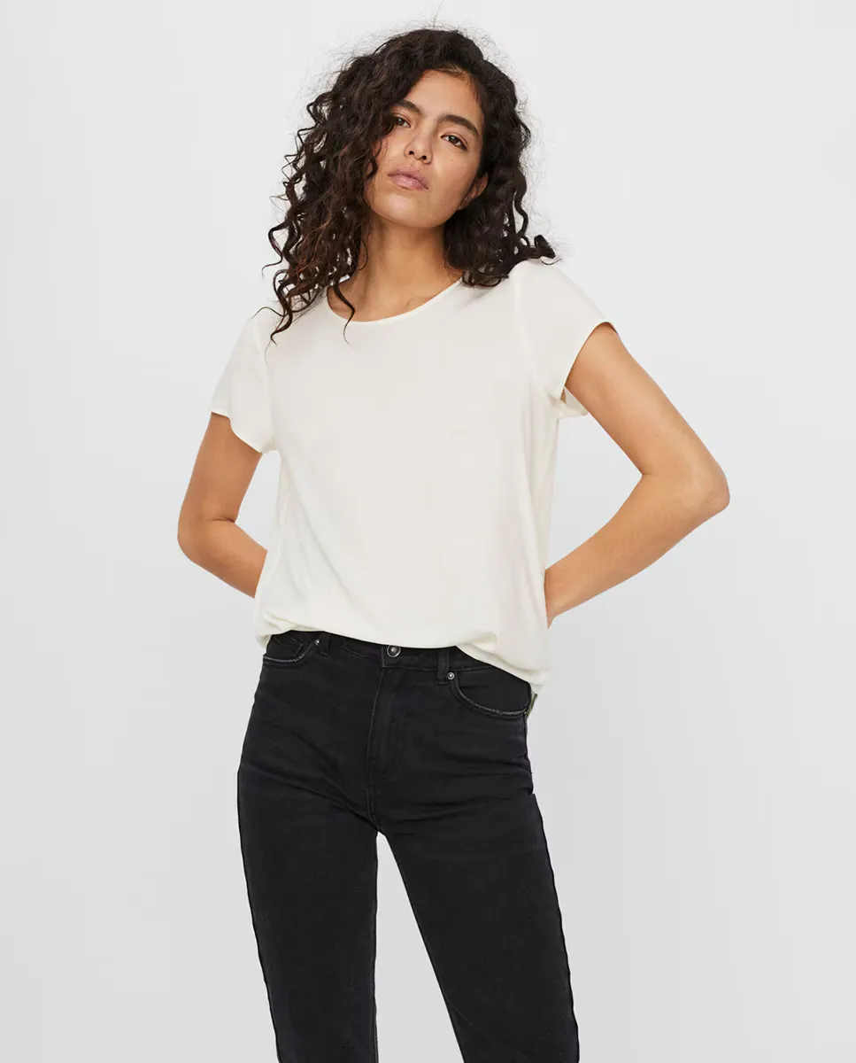 

Женский топ с короткими рукавами Vero Moda, белый