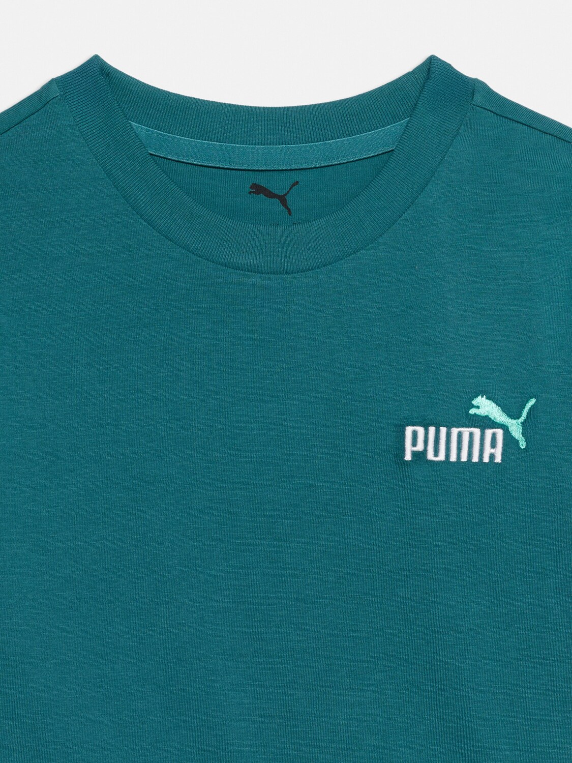 PUMA Футболка 'ESS 2 No. 1' в цвете Cyan Blue — фото 3