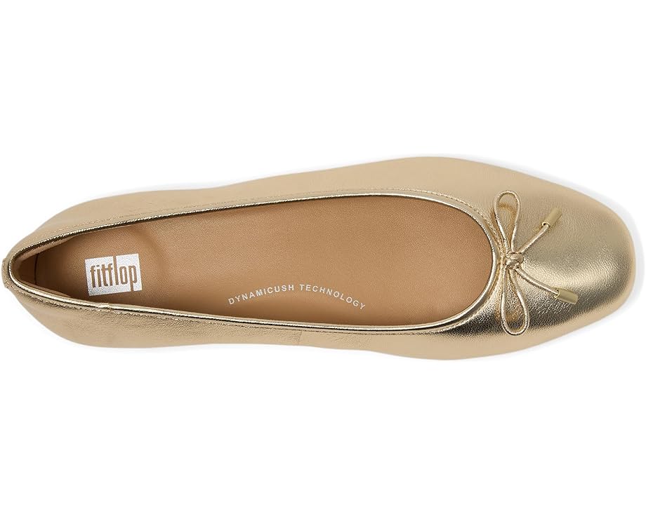 Балетки FitFlop Delicato Bow Soft Leather Ballet Flats, цвет Platino — фото 2