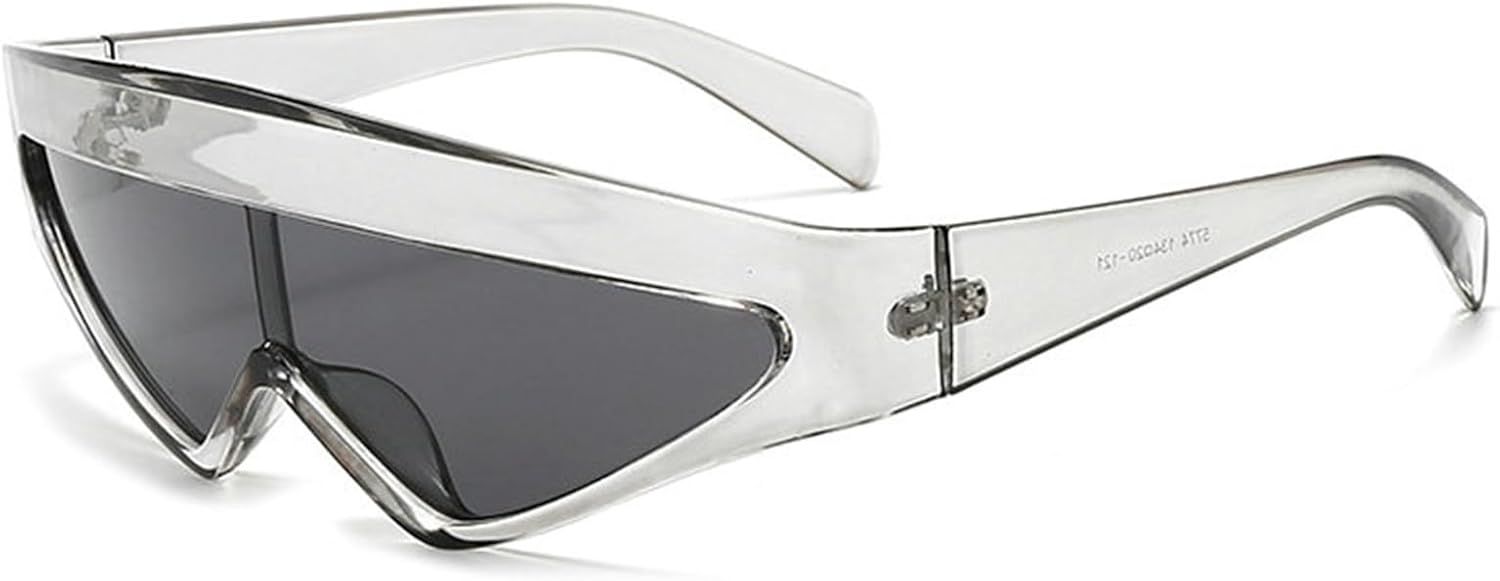 

Солнцезащитные очки Willochra Oversized Cat Eye для женщин, треугольные солнцезащитные очки с градиентным переходом, роскошные очки-щитки Y2K для женщин, защита от УФ-излучения UV400, C7