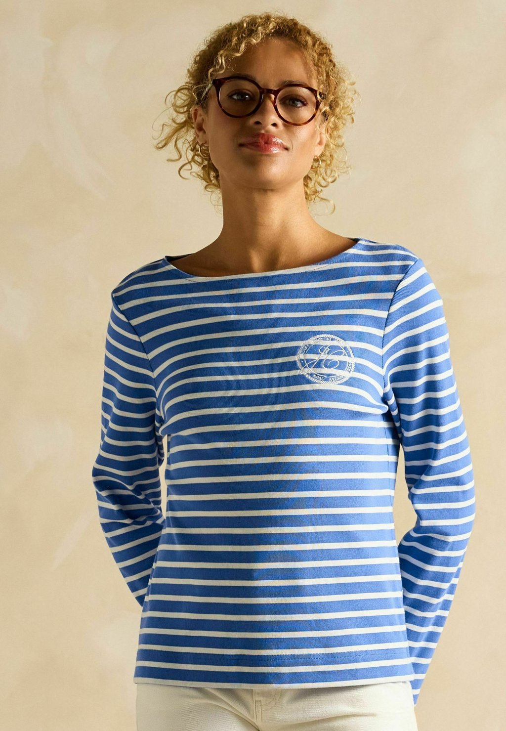 

Топ с длинными рукавами EMBROIDERED BOAT NECK Tom Joule, синий