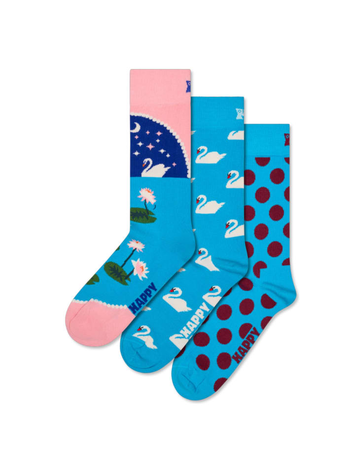 

Happy Socks Набор из 3 пар романтических носков в подарочной упаковке, светло-голубой цвет